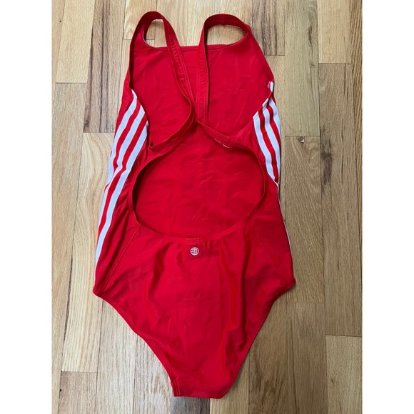 Adidas Red Infinitex Fitness Athly V Swimsuit (Girl XL) - Picture 2 of 4